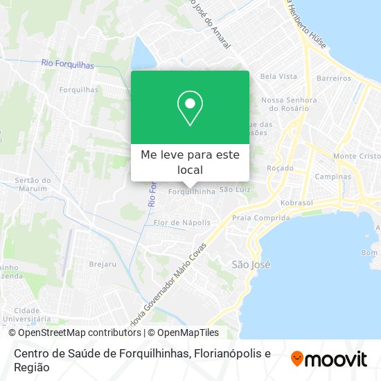 Centro de Saúde de Forquilhinhas mapa