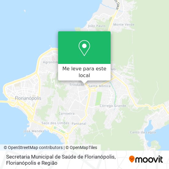 Secretaria Municipal de Saúde de Florianópolis mapa