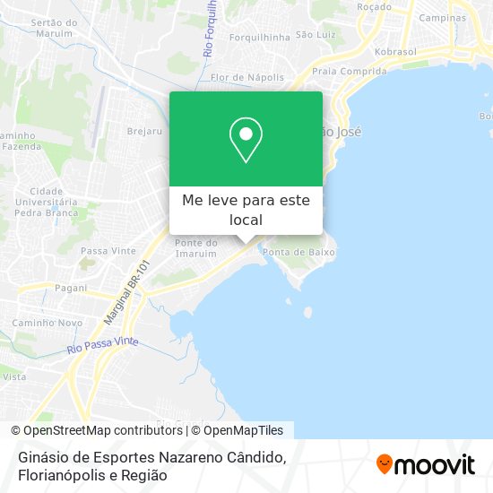 Ginásio de Esportes Nazareno Cândido mapa