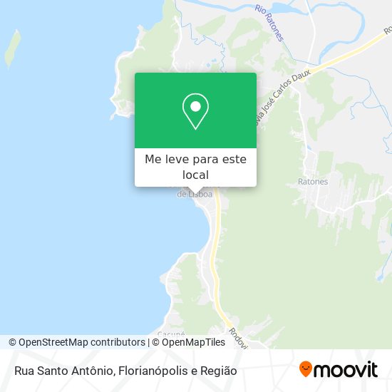 Rua Santo Antônio mapa