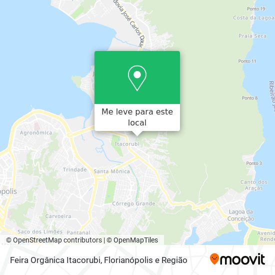 Feira Orgânica Itacorubi mapa