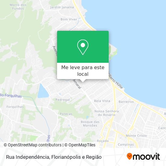 Rua Independência mapa