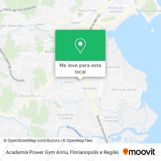 Academia Power Gym Aríriu mapa