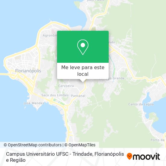 Campus Universitário UFSC - Trindade mapa