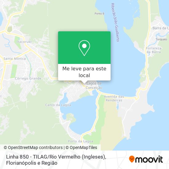 Linha 850 - TILAG / Rio Vermelho (Ingleses) mapa