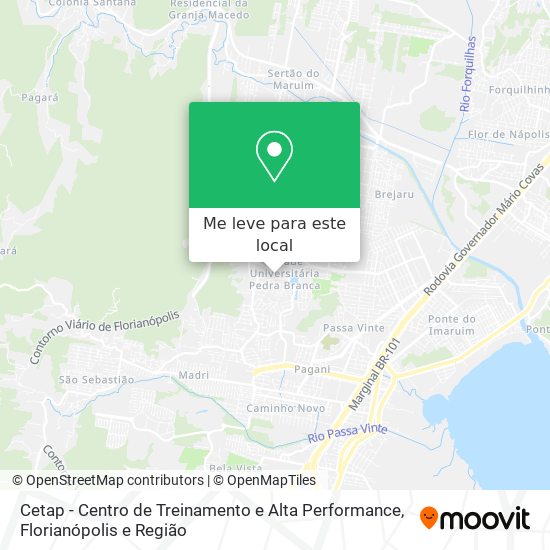 Cetap - Centro de Treinamento e Alta Performance mapa