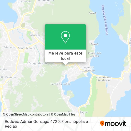 Rodovia Admar Gonzaga 4720 mapa