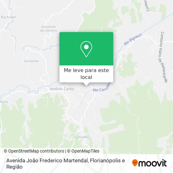 Avenida João Frederico Martendal mapa