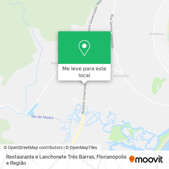 Restaurante e Lanchonete Três Barras mapa