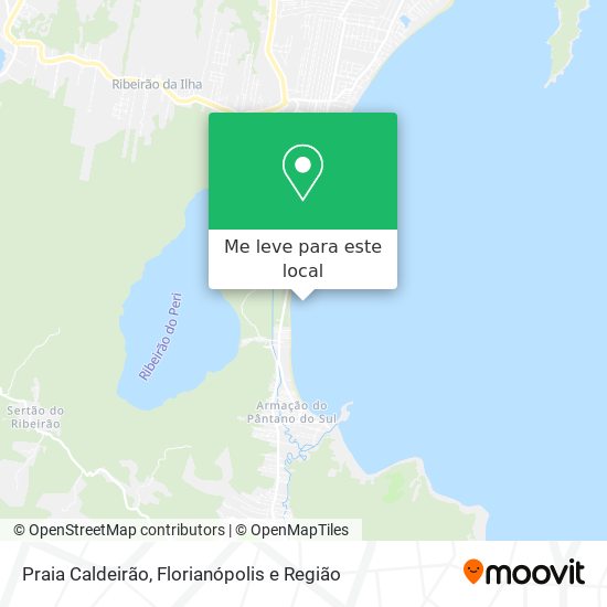 Praia Caldeirão mapa