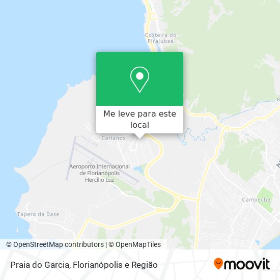 Praia do Garcia mapa