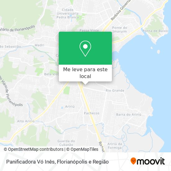 Panificadora Vó Inês mapa