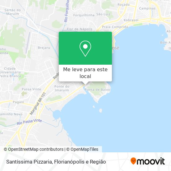 Santíssima Pizzaria mapa