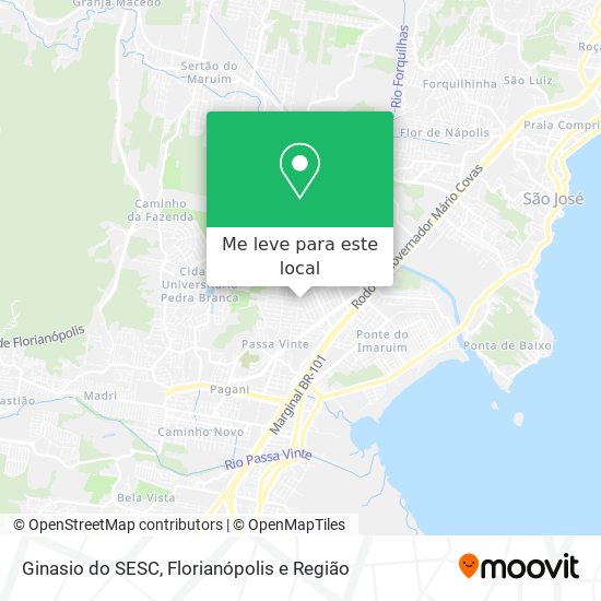 Ginasio do SESC mapa