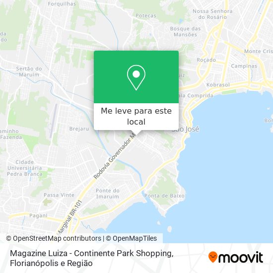 Magazine Luiza - Continente Park Shopping mapa