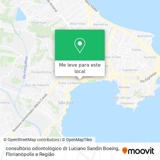 consultório odontológico dr Luciano Sandin Boeing mapa