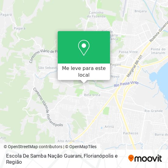 Escola De Samba Nação Guarani mapa