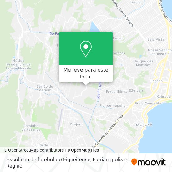 Escolinha de futebol do Figueirense mapa