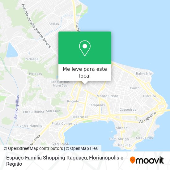 Espaço Familia Shopping Itaguaçu mapa