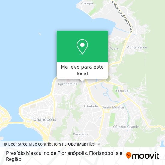 Presídio Masculino de Florianópolis mapa