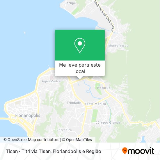 Tican  - Titri via Tisan mapa