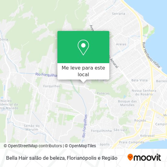 Bella Hair salão de beleza mapa