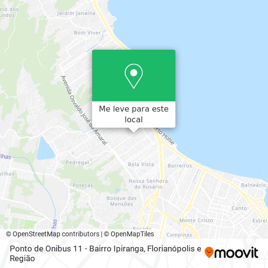 Ponto de Onibus 11 - Bairro Ipiranga mapa