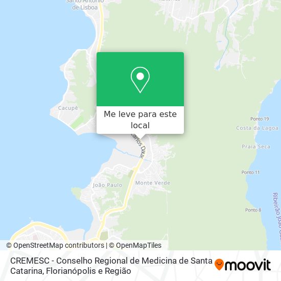 CREMESC - Conselho Regional de Medicina de Santa Catarina mapa