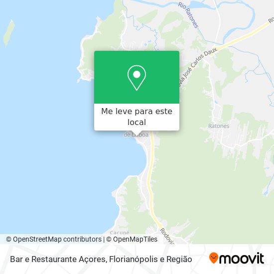 Bar e Restaurante Açores mapa
