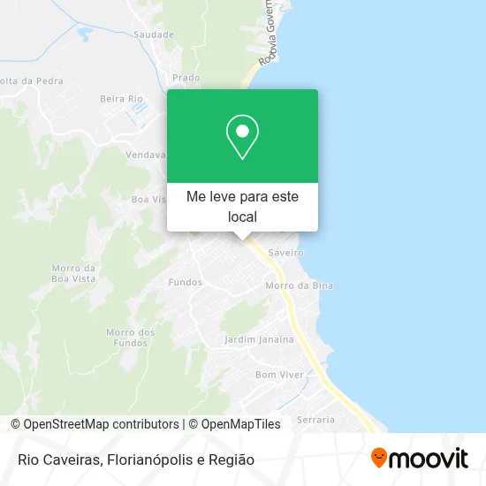 Rio Caveiras mapa