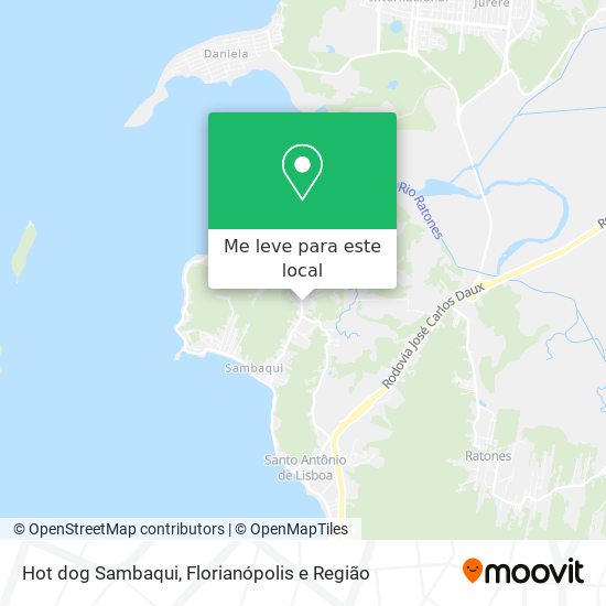 Hot dog Sambaqui mapa