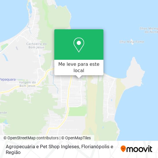 Agropecuária e Pet Shop Ingleses mapa