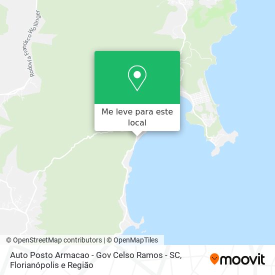 Auto Posto Armacao - Gov Celso Ramos - SC mapa