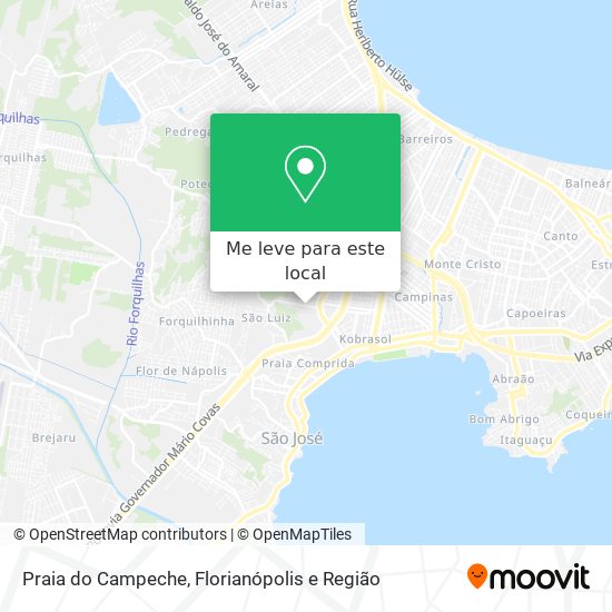 Praia do Campeche mapa