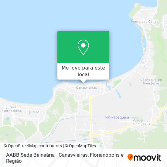 AABB Sede Balneária - Canasvieiras mapa