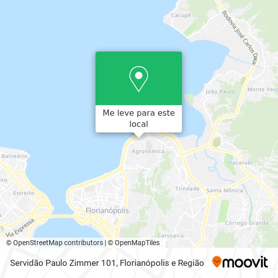 Servidão Paulo Zimmer 101 mapa