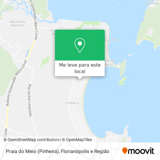 Praia do Meio (Pinheira) mapa