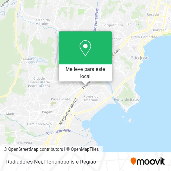 Radiadores Nei mapa