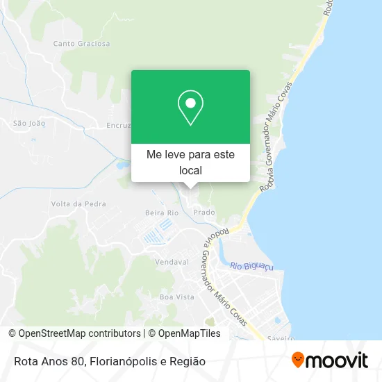 Rota Anos 80 mapa