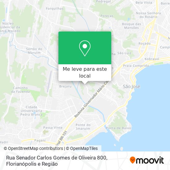 Rua Senador Carlos Gomes de Oliveira 800 mapa