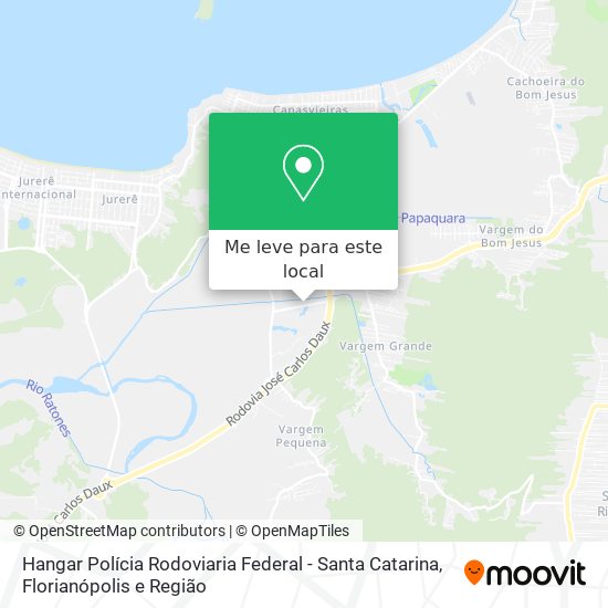 Hangar Polícia Rodoviaria Federal - Santa Catarina mapa