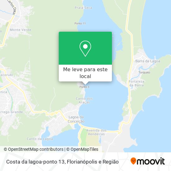 Costa da lagoa-ponto 13 mapa