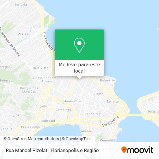 Rua Manoel Pizolati mapa