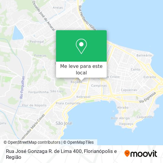 Rua José Gonzaga R. de Lima 400 mapa