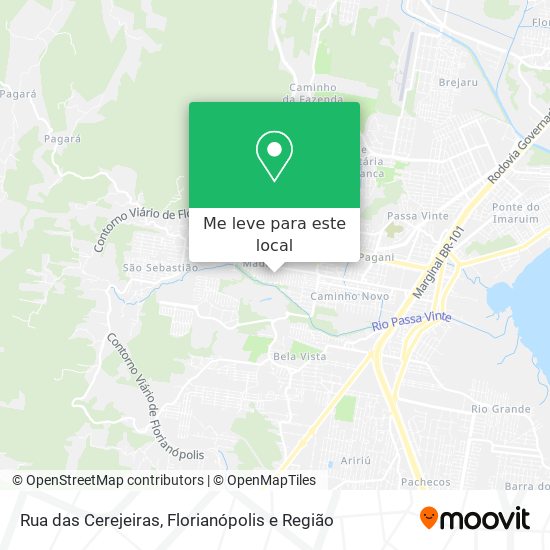Rua das Cerejeiras mapa