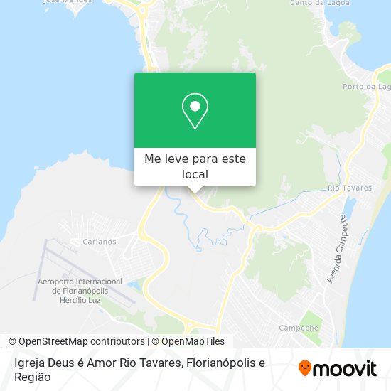 Igreja Deus é Amor Rio Tavares mapa