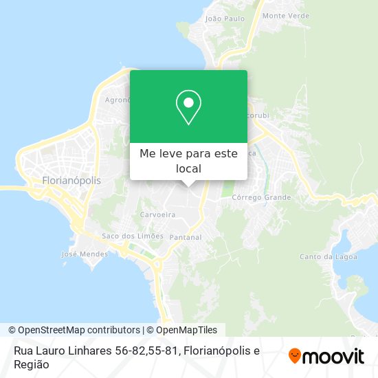 Rua Lauro Linhares 56-82,55-81 mapa