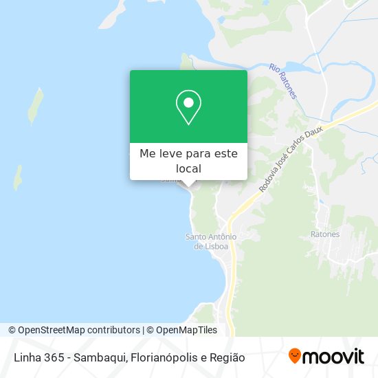 Linha 365 - Sambaqui mapa