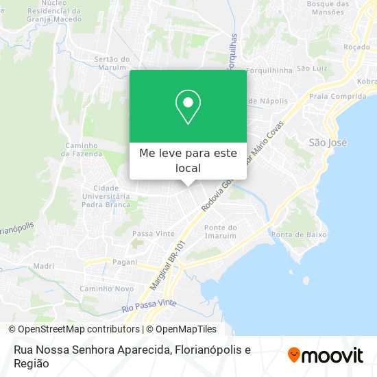 Rua Nossa Senhora Aparecida mapa