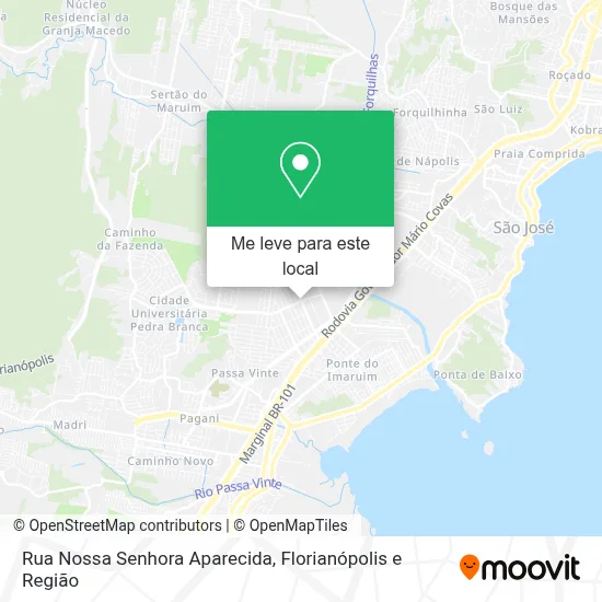 Rua Nossa Senhora Aparecida mapa